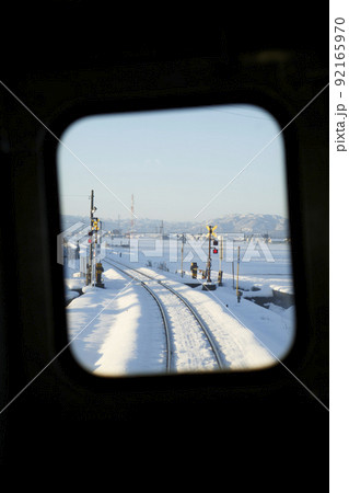 城端線から見た雪の風景 92165970