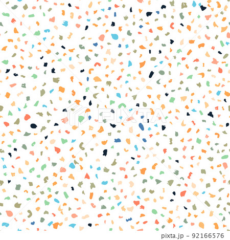 Terazzo seamless pattern composed of pieces of granite, quartz, glass and stone 92166576