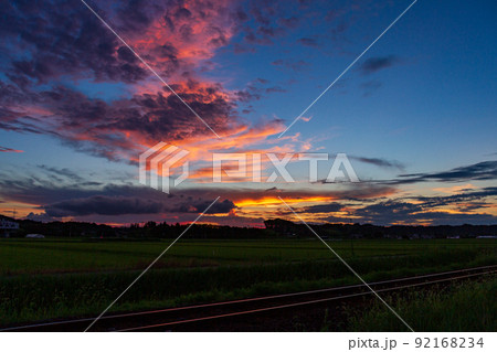 静岡県掛川市細谷　天竜浜名湖鉄道と沿線の風景 92168234