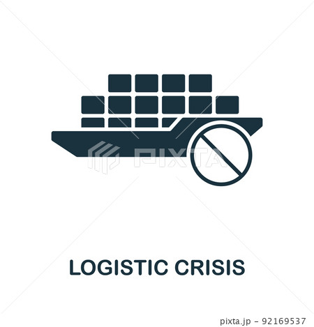 Logistic Crisis icon. Monochrome simple line Economic Crisis icon for templates, web design and infographics Logistic Crisis icon. Monochrome simple line Economic Crisis icon for templates, web design and infographics 92169537