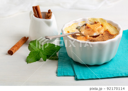 Turkish rice pudding with cinnamon. Turkish rice pudding with cinnamon. 92170114