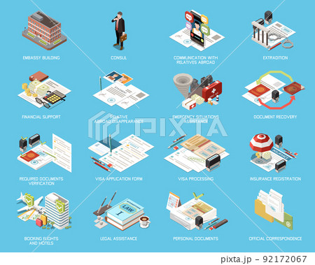 Embassy Services Support Isometric Set 92172067