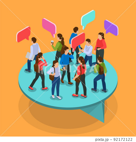 Community Isometric Background 92172122