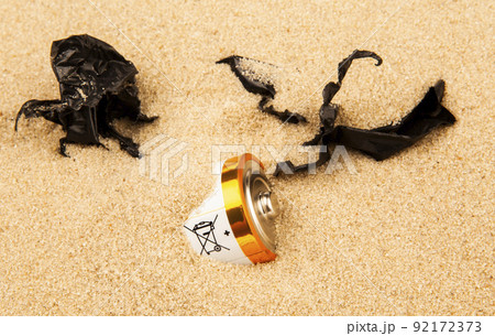 image of battery garbage sand background image of battery garbage sand background 92172373