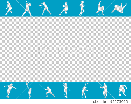 スポーツシルエットの帯（フレーム） 92173063