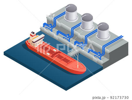 LNG Terminal Isometric Composition 92173730