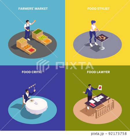 Food Industry Professions Design Concept 92173758