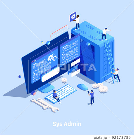 IT Professions Isometric Composition IT Professions Isometric Composition 92173789