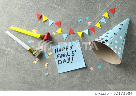 Concept of International 1st April Fool's Day Concept of International 1st April Fool's Day 92173904