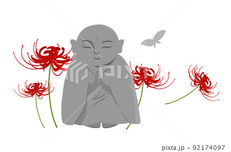 お地蔵さんと彼岸花 お地蔵さんと彼岸花 92174097