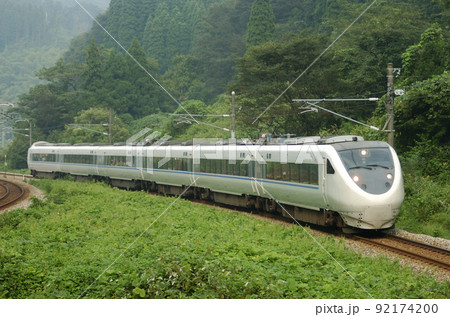 北陸本線　石動ー倶利伽羅　JR西日本　681系　T07編成（金沢）　サンダーバード 92174200