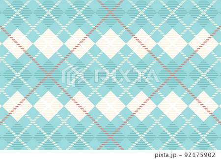 チェック柄の背景イラストイメージ 92175902