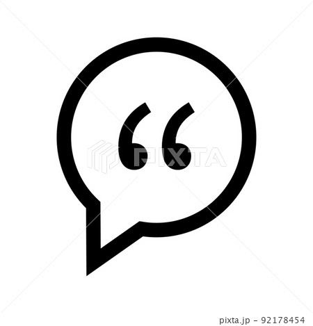 吹き出しとダブルクォーテーションマーク 92178454