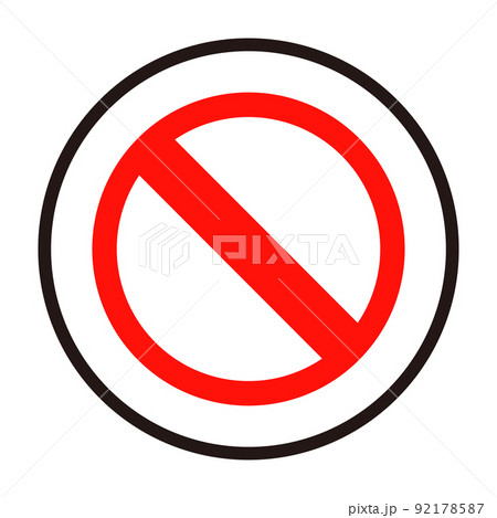 禁止のサイン 92178587