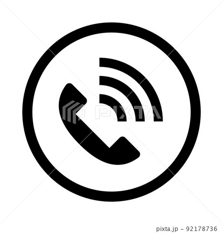 電話と電波のアイコン 電話と電波のアイコン 92178736