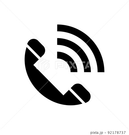 通話中の電話アイコン 通話中の電話アイコン 92178737
