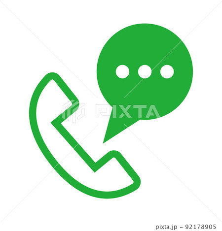 電話と吹き出しアイコン トーク 電話と吹き出しアイコン トーク 92178905