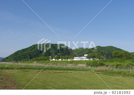 村国山 福井県越前市 日野川河川敷からの眺め 村国山 福井県越前市 日野川河川敷からの眺め 92181092