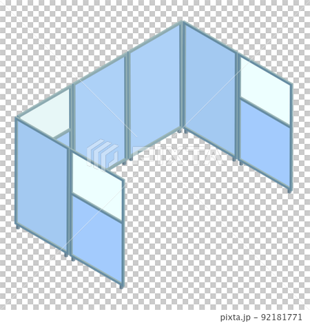 Office furniture isometric meeting space 92181771
