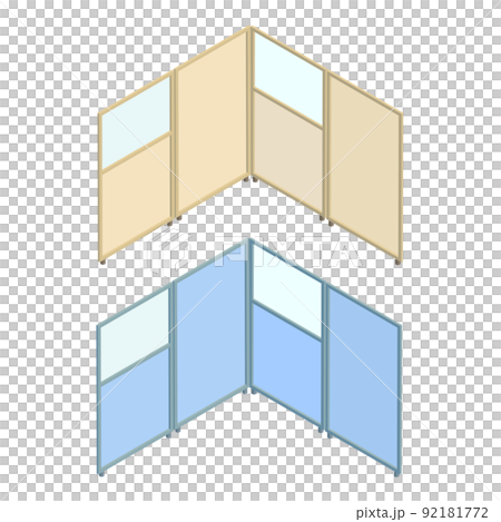 Office furniture isometric meeting space 92181772