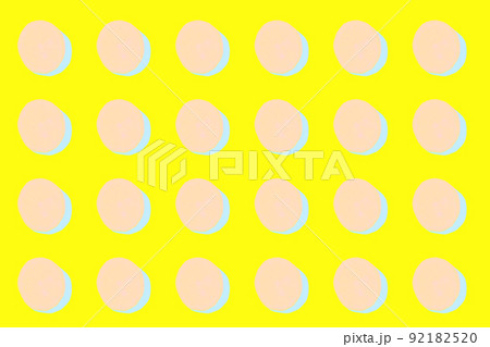 A bright, contrasting background of color spots in rows on a yellow background 92182520