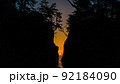 南三陸　神割崎　岩間からの日の出 92184090