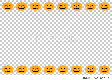 Frame background with lots of Halloween pumpkins - Stock Illustration ...