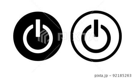 電源のスイッチアイコンセット 92185263