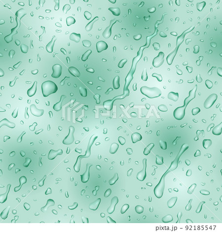 Seamless pattern with drops and streaks of water 92185547