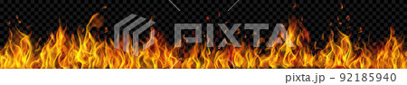 Banner of fire flames Banner of fire flames 92185940