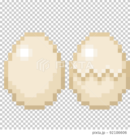 帶雞蛋和裂縫的雞蛋的像素圖 帶雞蛋和裂縫的雞蛋的像素圖 92186606