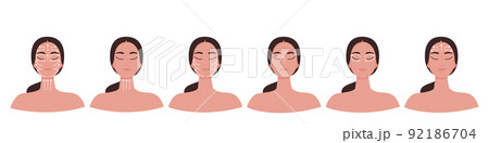 Facial Massage Lines Infographic Step by Step 92186704