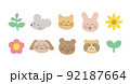 森のどうぶつたちのアイコンセット 92187664