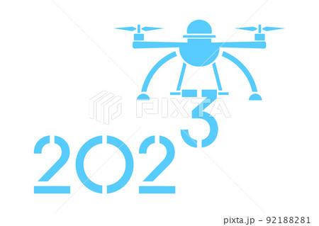 Happy New Year 2023 Air Quadcopter Drone Festive 92188281