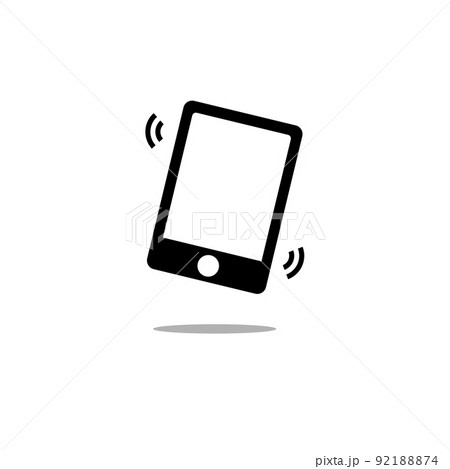 振動するスマートフォン。スマホの通知。ベクター。 92188874