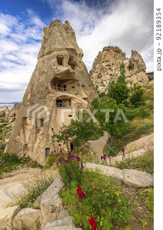 view of uchisar castle in cappadocia view of uchisar castle in cappadocia 92189354