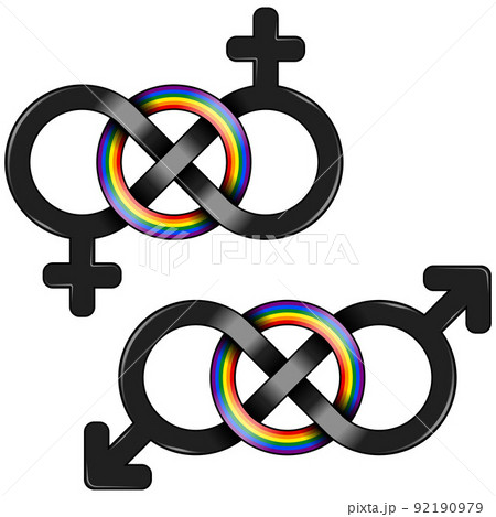 LGBT symbol united by infinity 92190979