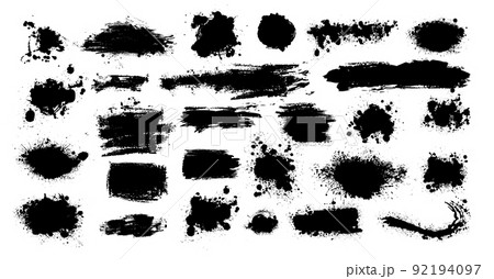 A set of black blots. Vector illustration 92194097