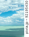Lake Balaton view from Tihany viewpoint on hot summer day 92195430