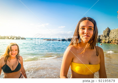 Two teenager girls 92195679