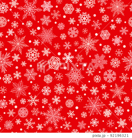 Christmas seamless pattern of snowflakes 92196321
