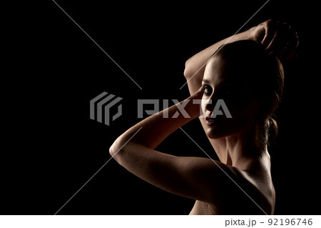 beautiful female silhouette beautiful female silhouette 92196746