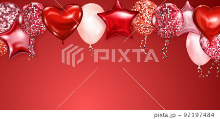 Illustration with helium balloons 92197484