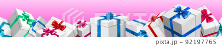 Banner with gift boxes 92197765