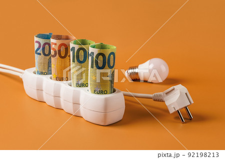 Rising energy costs concept. High energy costs in Europe. Rising energy costs concept. High energy costs in Europe. 92198213