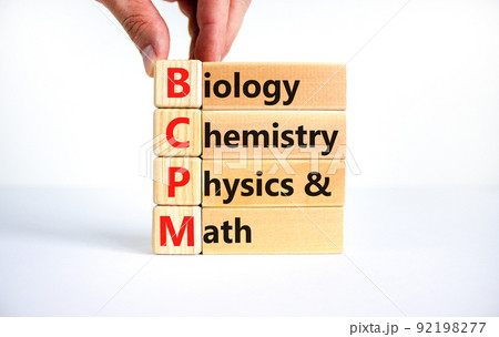 BCPM biology chemistry physics math symbol. Concept words BCPM biology chemistry physics math on blocks on beautiful white background. Business BCPM biology chemistry physics math concept. BCPM biology chemistry physics math symbol. Concept words BCPM biology chemistry physics math on blocks on beautiful white background. Business BCPM biology chemistry physics math concept. 92198277
