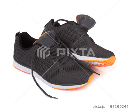 Gray sneakers isolated 92199242