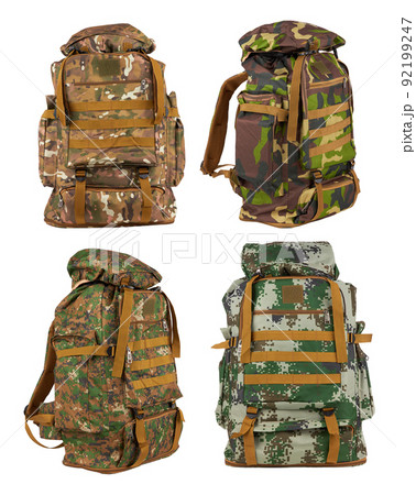 Camouflage backpack on white 92199247