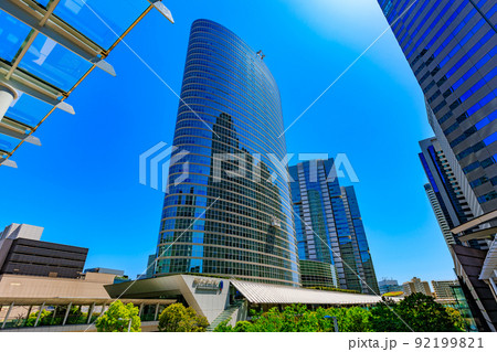 東京　港区港南の都市風景　品川インターシティ 92199821
