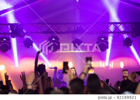 crowd at concert - summer music festival 92199921